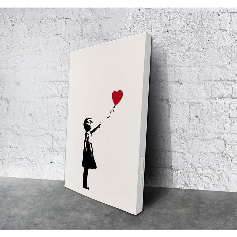 【英國 Banksy】藍牙畫布音箱 聯名款Girl With Balloon (直式)
