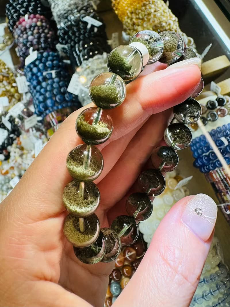 精品玻璃體濃色翠綠招財半盆綠幽靈11.5mm39.60g主正財事業貴人緣