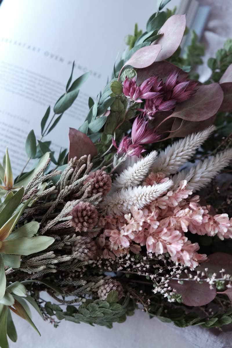 禮物花束 - 新鮮乾燥花束 插瓶花束 植物花束 (附手寫英文祝福卡)