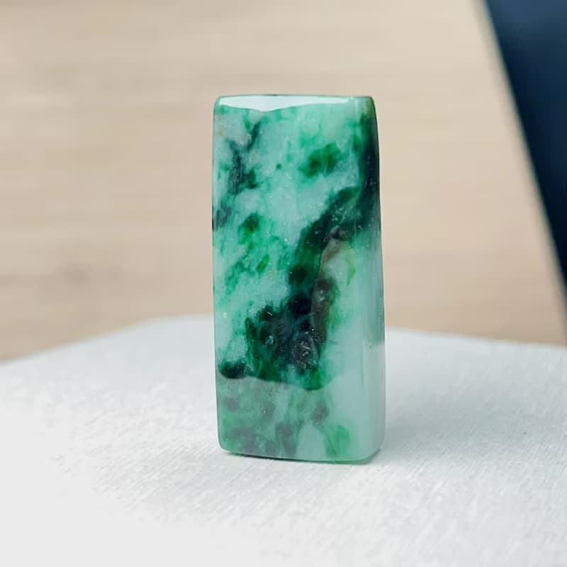花青翡翠玉印章 | 天然緬甸玉A貨翡翠 | 送禮