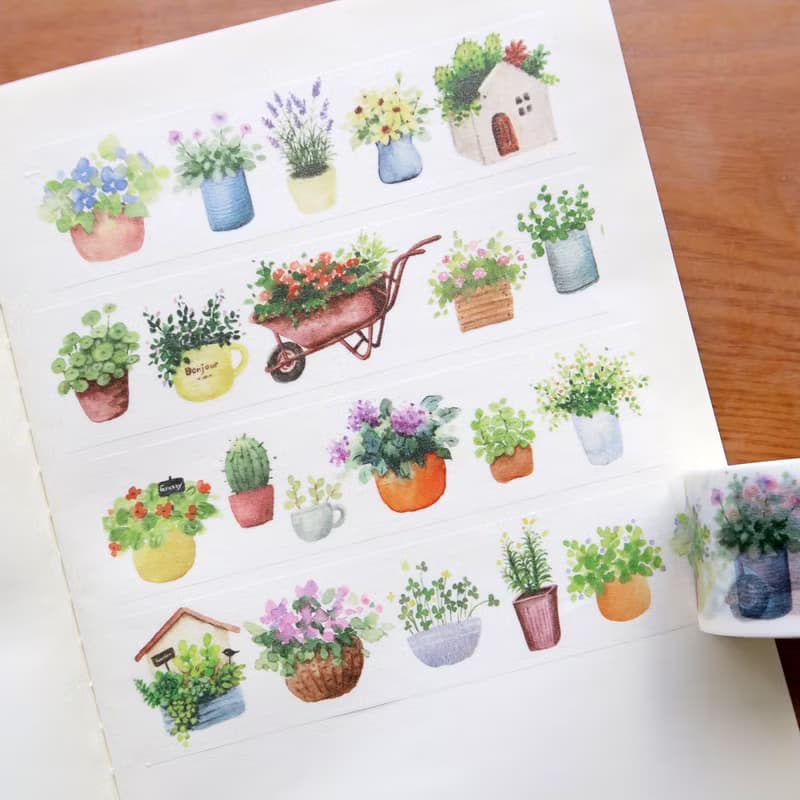 小盆栽potted plant-3 紙膠帶