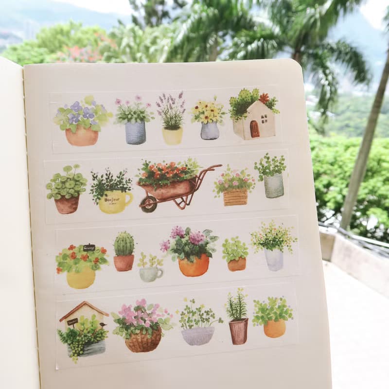 小盆栽potted plant-3 紙膠帶