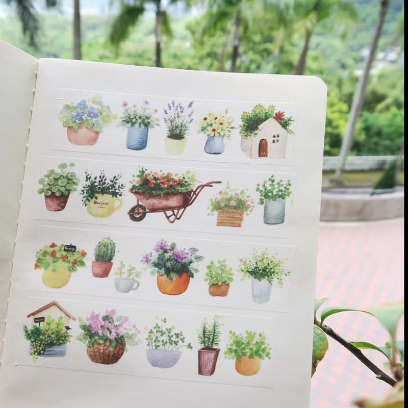 小盆栽potted plant-3 紙膠帶