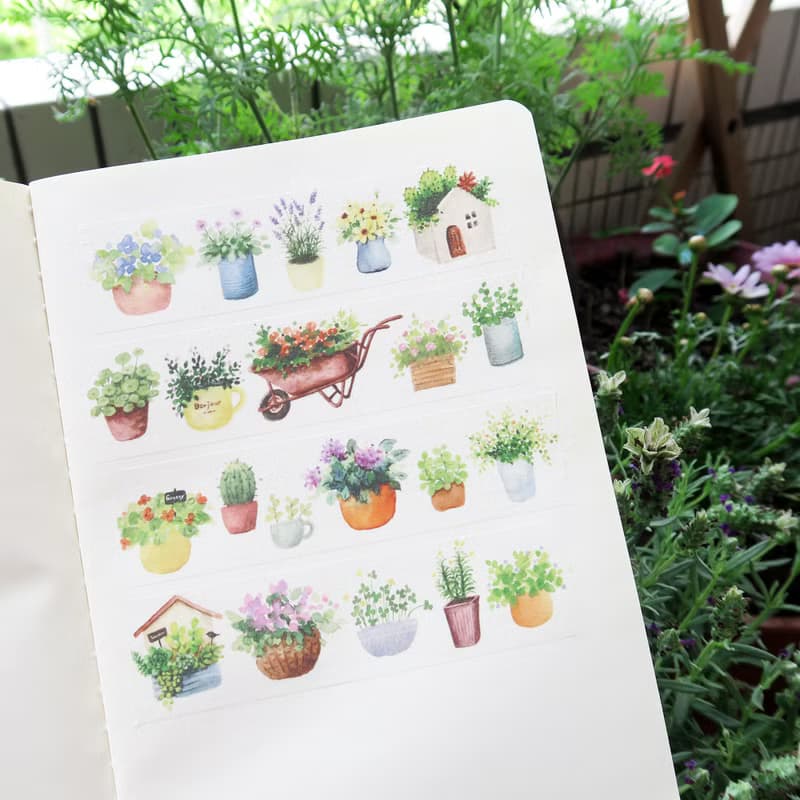 小盆栽potted plant-3 紙膠帶