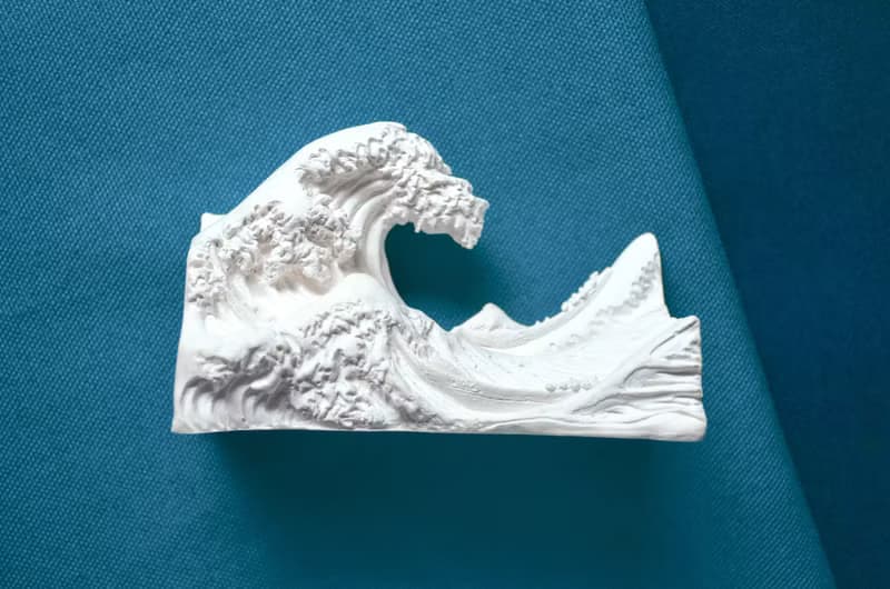 浮世繪海浪-神奈川沖浪裏立體化-擴香石附精油/薰衣草/甜橙/檸檬