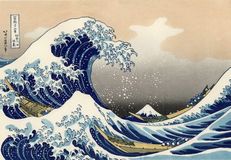 浮世繪海浪-神奈川沖浪裏立體化-擴香石附精油/薰衣草/甜橙/檸檬