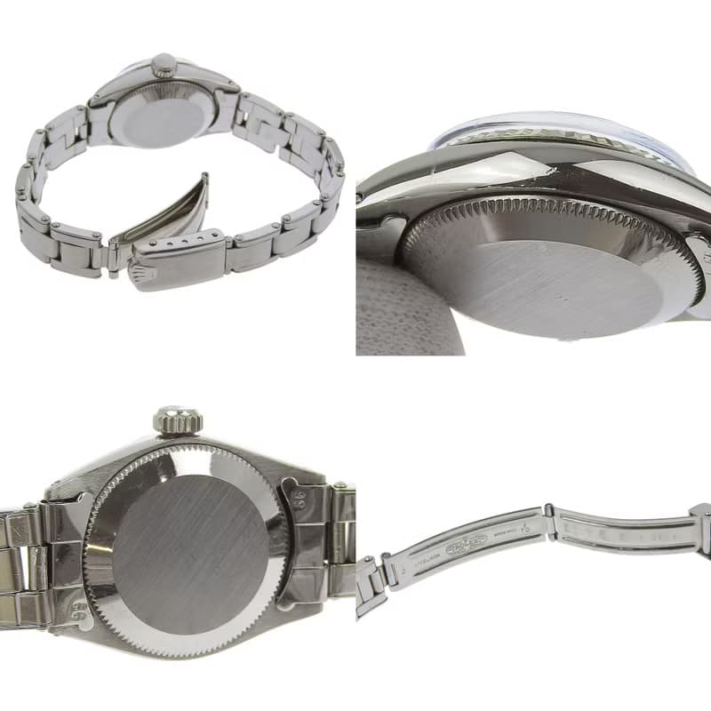 【日本直送】ロレックス ROLEX オイスターパーペチュアル 腕時計 デイト cal.1130 6517 SS 自動巻き 水色文字盤 レディース【中古】