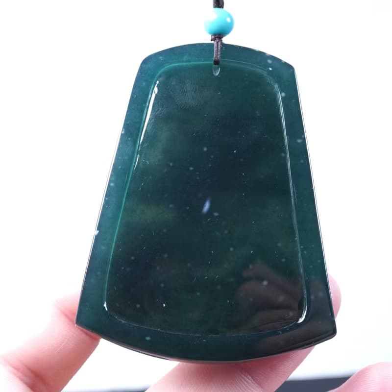 冰種藍水翡翠精雕霸王龍牌項鍊 | 天然翡翠A貨 | 送禮