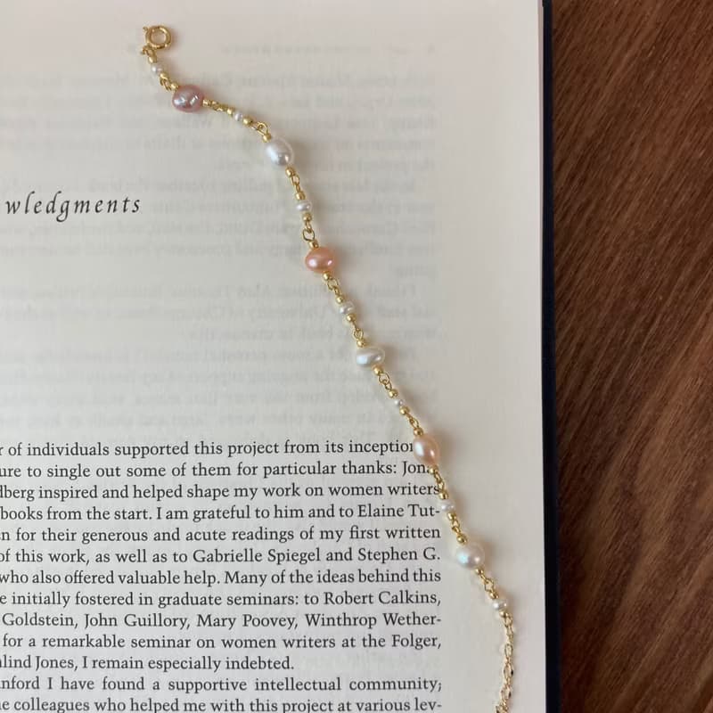 14K包金 不規則彩色珍珠手鍊 手環 項鍊 14KGF