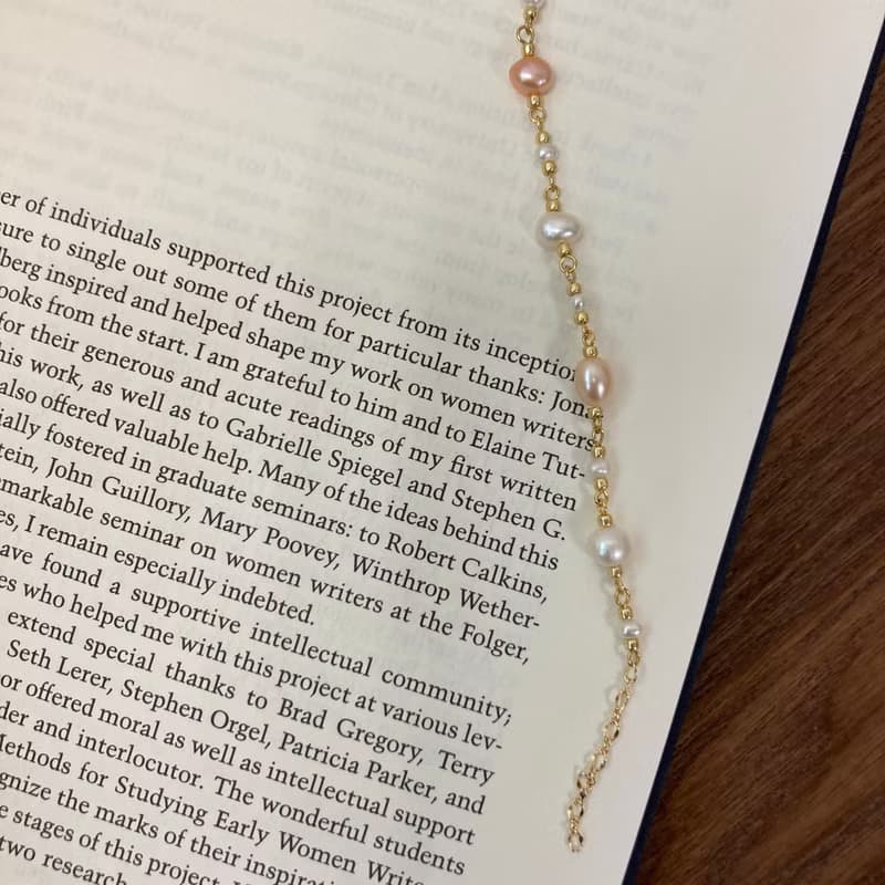 14K包金 不規則彩色珍珠手鍊 手環 項鍊 14KGF