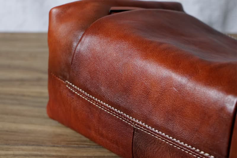 手染 兩用包 女款 真皮 斜背包 手提包 休閒 通勤包 斜背款 棕色