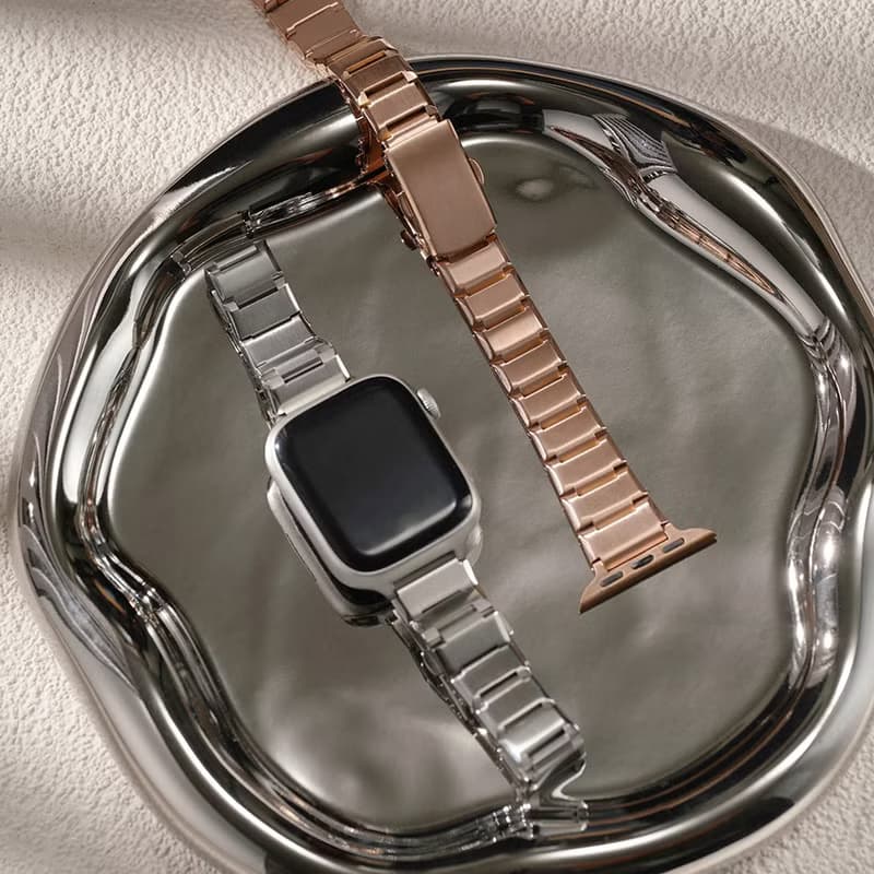 Apple watch - 質感霧光磚形(縮腰)不鏽鋼 蘋果錶帶