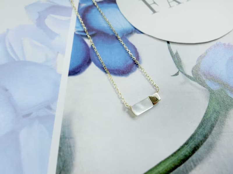 【白巧克力餅乾】純銀貝殼項鍊