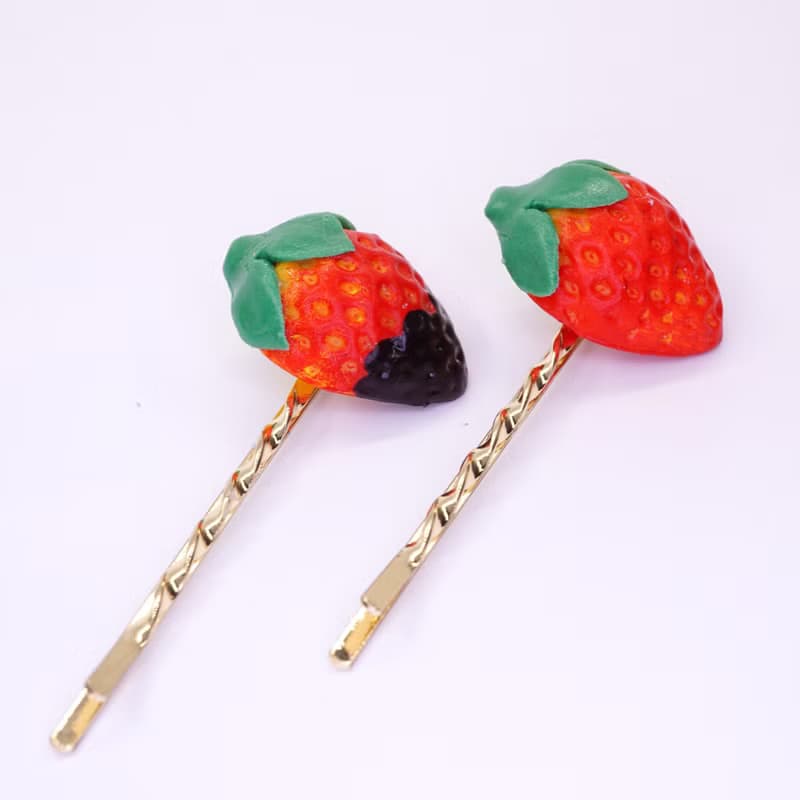Playful Design 草莓髮夾/巧克力醬草莓髮夾