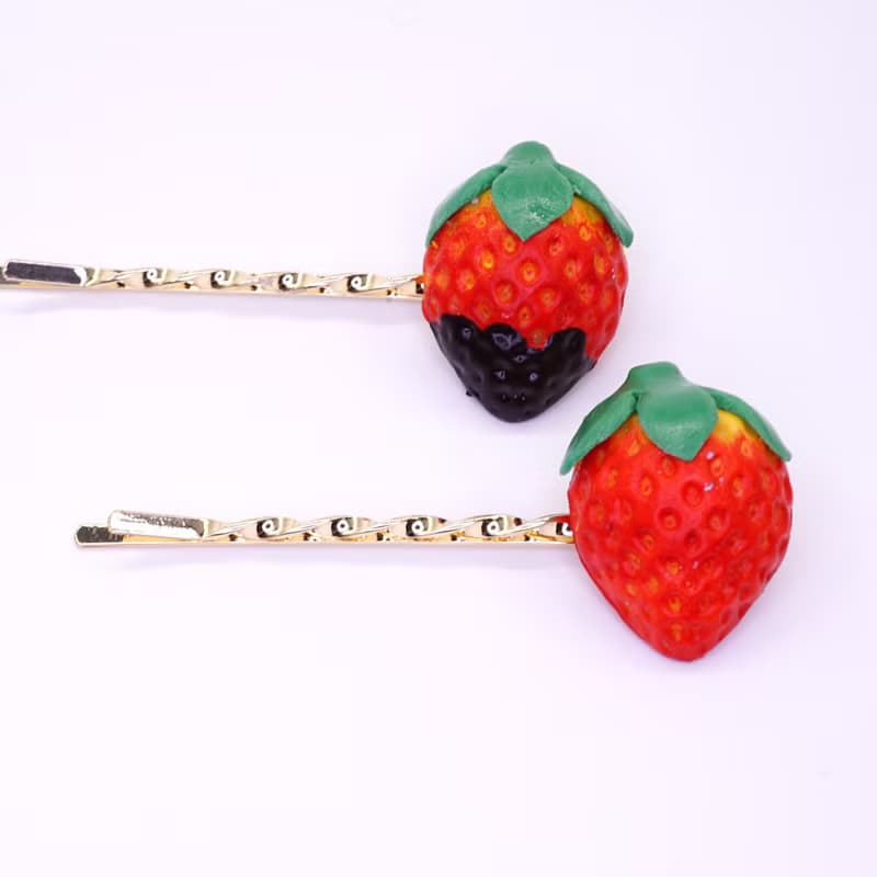 Playful Design 草莓髮夾/巧克力醬草莓髮夾