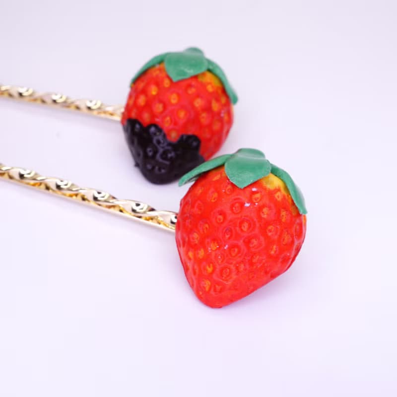 Playful Design 草莓髮夾/巧克力醬草莓髮夾