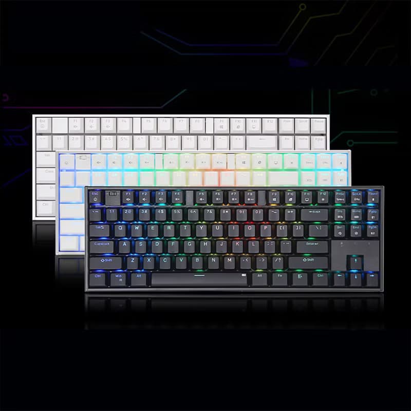 【免運】三模無線RGB熱插拔鋁合金機械鍵盤艾石頭AL87PRO