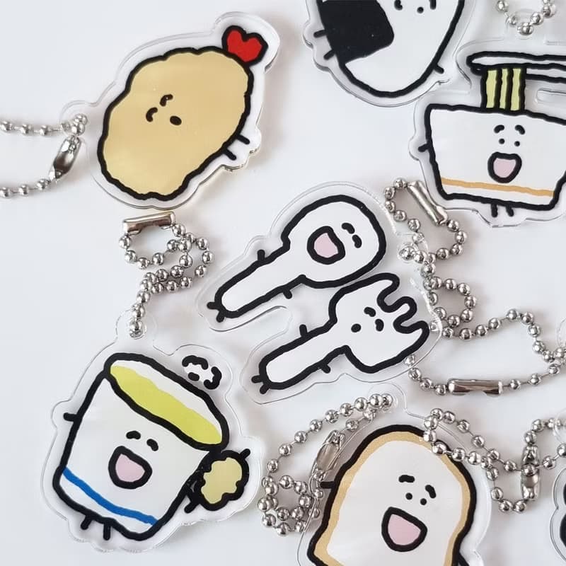 Yum-Yum Acrylic keyring - Spoon and Fork