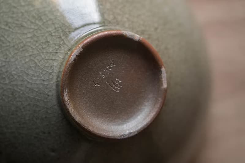 柴燒青瓷窯變大碗公