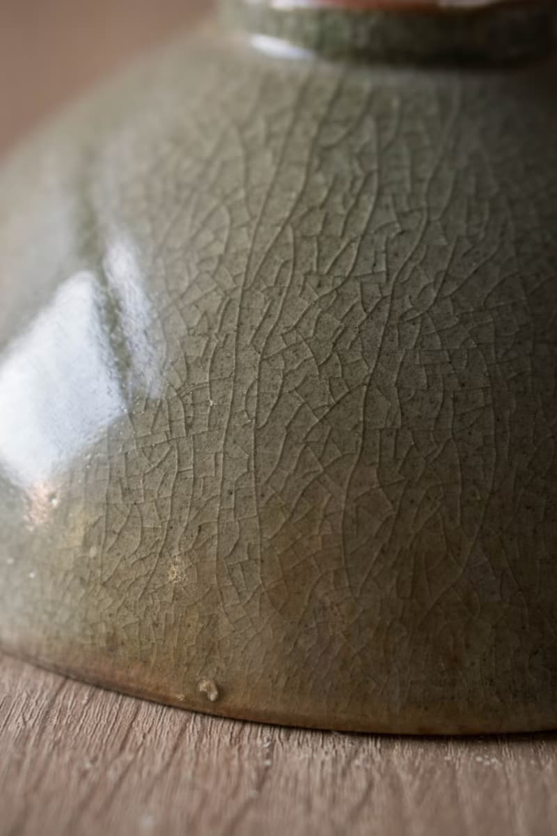 柴燒青瓷窯變大碗公