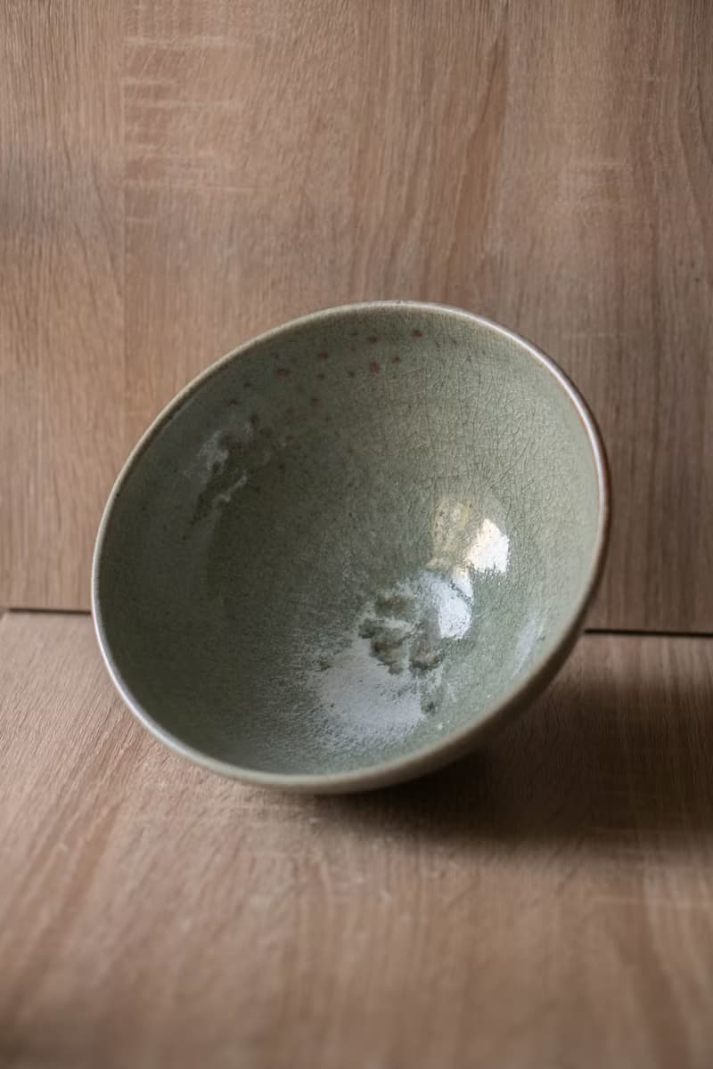 柴燒青瓷窯變大碗公