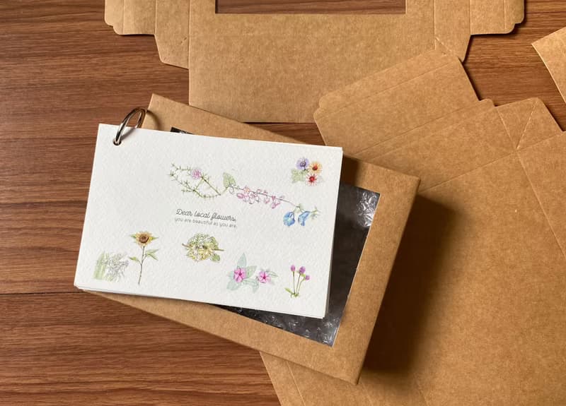 Daily Flower CALENDAR CARD SET - 1-Month Postcard- Sized Booklet