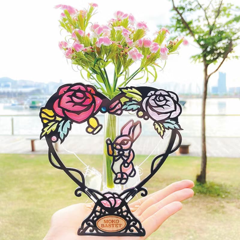 【Moko Bastet】春日彩繪花瓶 l 擴香瓶 香薰瓶 精油 放鬆 鮮花