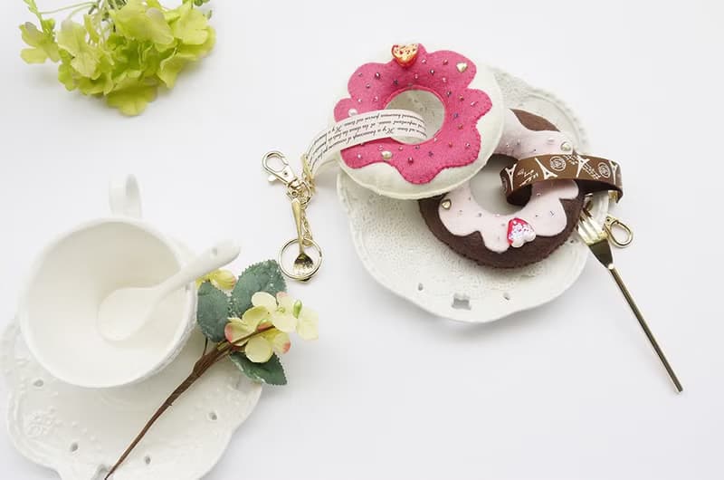 巧克力草莓Donuts 吊飾 鑰匙圈 聖誕禮物 七夕情人節禮物