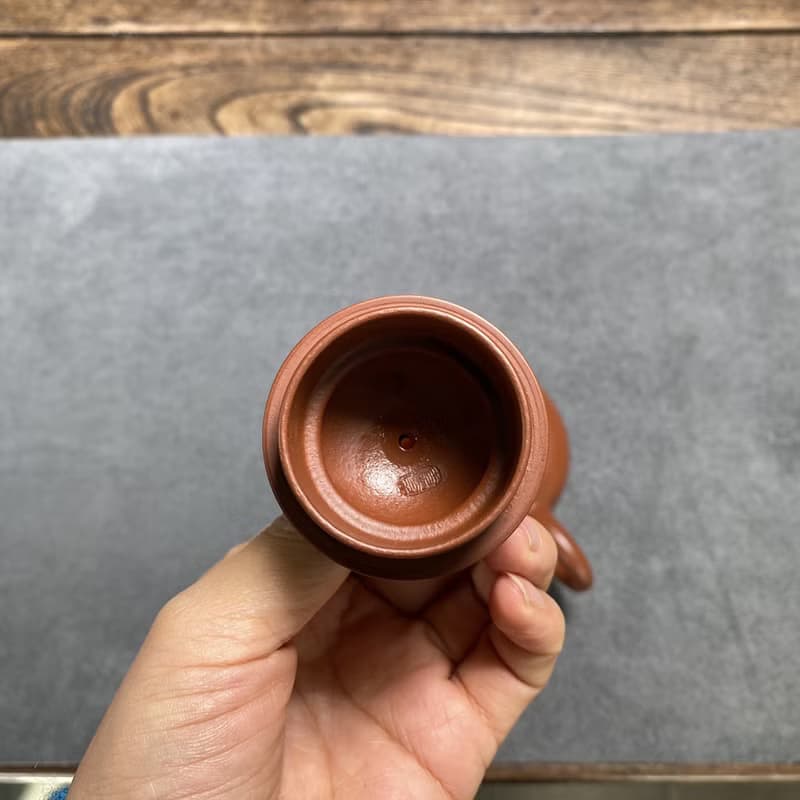 送禮紫砂壺茶壺水平壶 全手工 160ml 刘素素 极品皱皮朱泥 透气性
