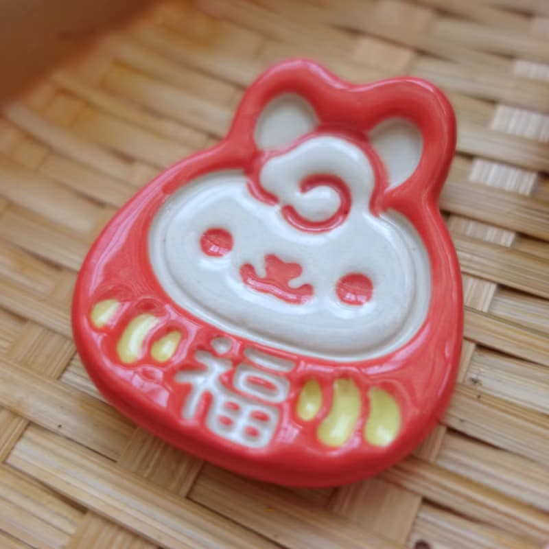 好評追加│緹拉兔 X HEY 鳥朋友│兔年│交換禮物│手作陶瓷筷架