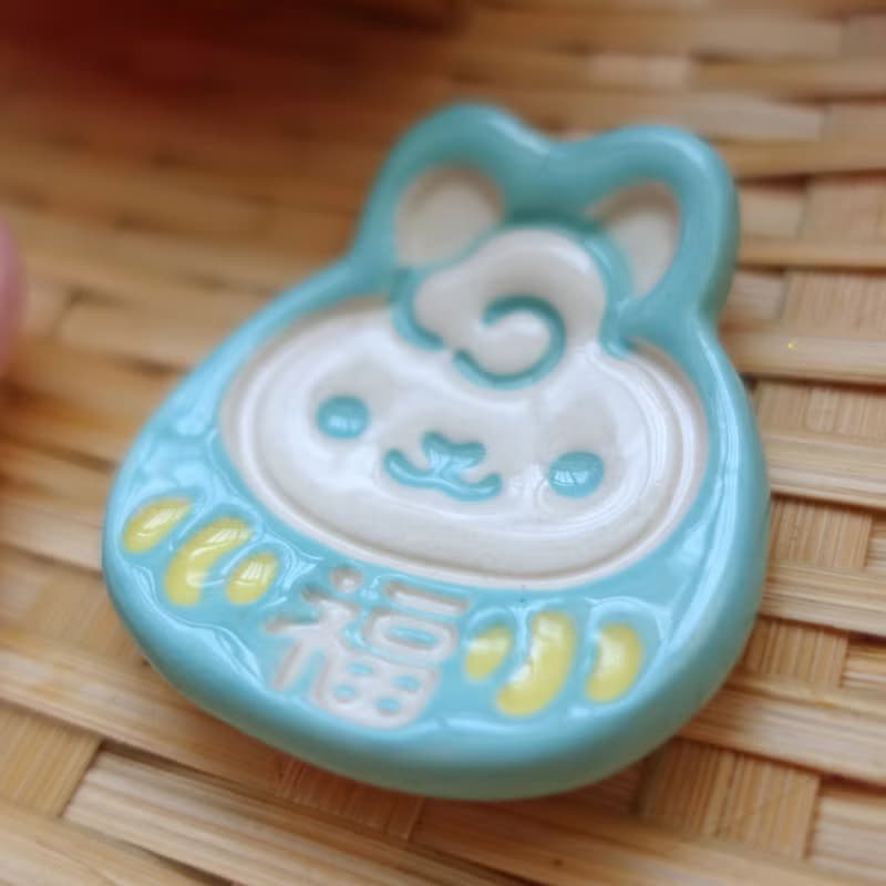 好評追加│緹拉兔 X HEY 鳥朋友│兔年│交換禮物│手作陶瓷筷架