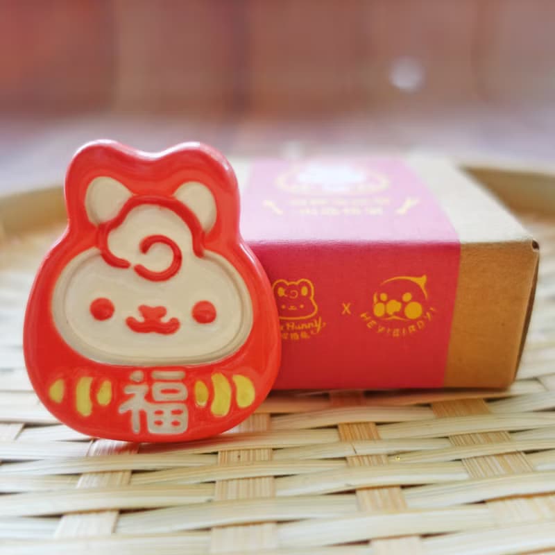 好評追加│緹拉兔 X HEY 鳥朋友│兔年│交換禮物│手作陶瓷筷架