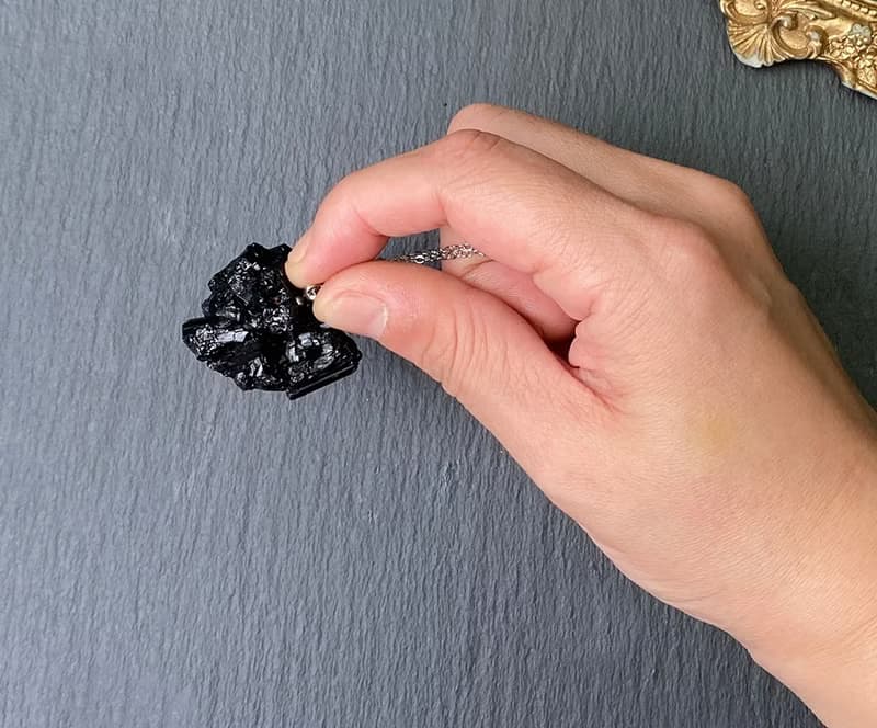 能量原礦-天然精品黑碧璽925純銀鈦鋼項鍊 避邪保平安 避小人