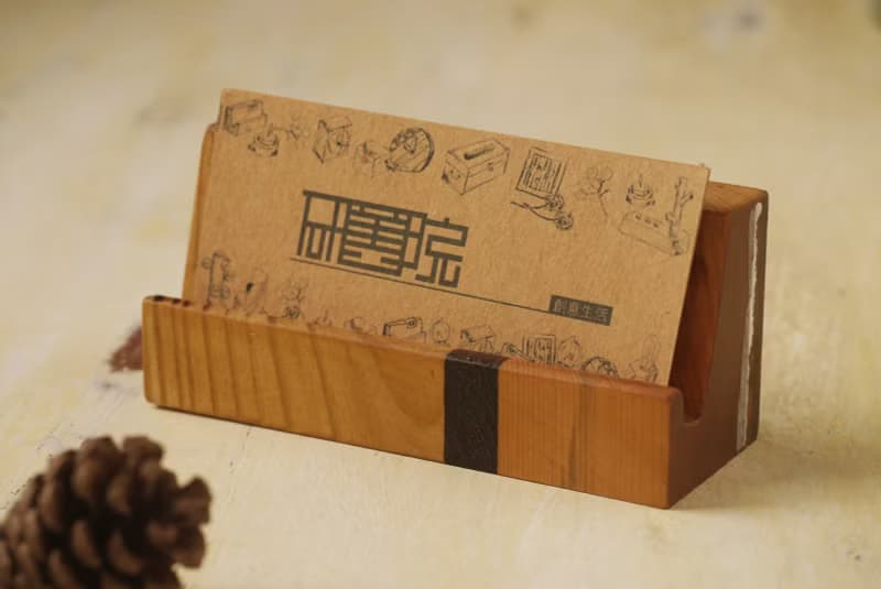 拼接木名片座 文具精品 專業手作 限量製作 名片座 原木 職人手作