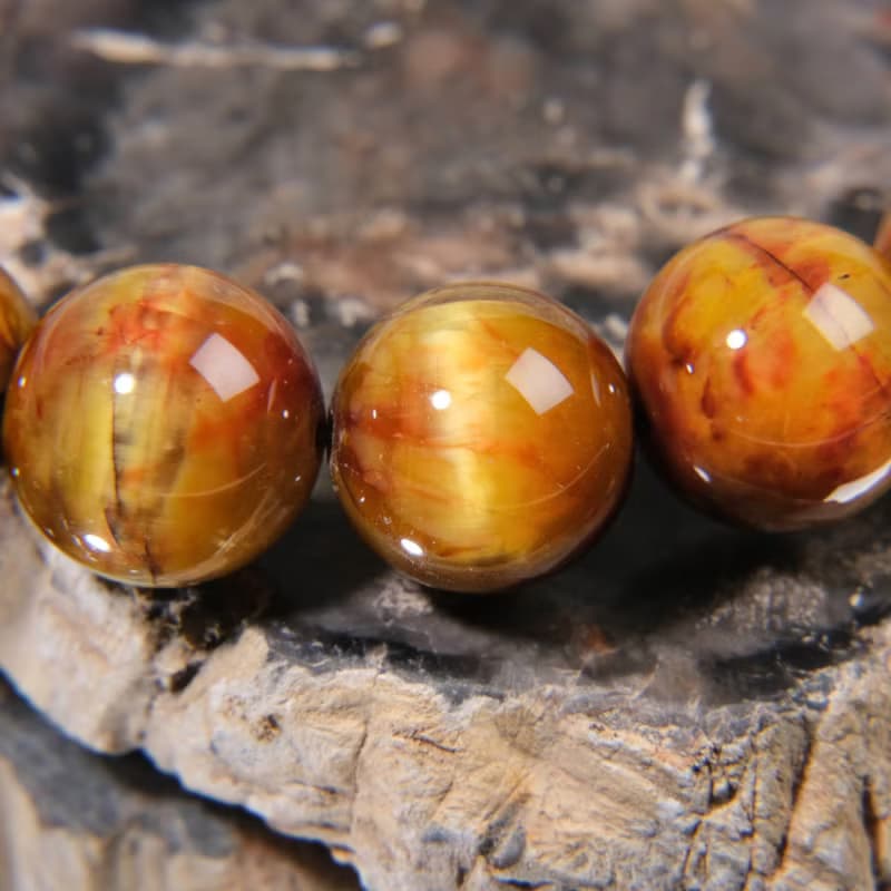 一圖一物│#412 10.5mm 沙漠夜空黃金彼得石水晶手鍊 開運招財