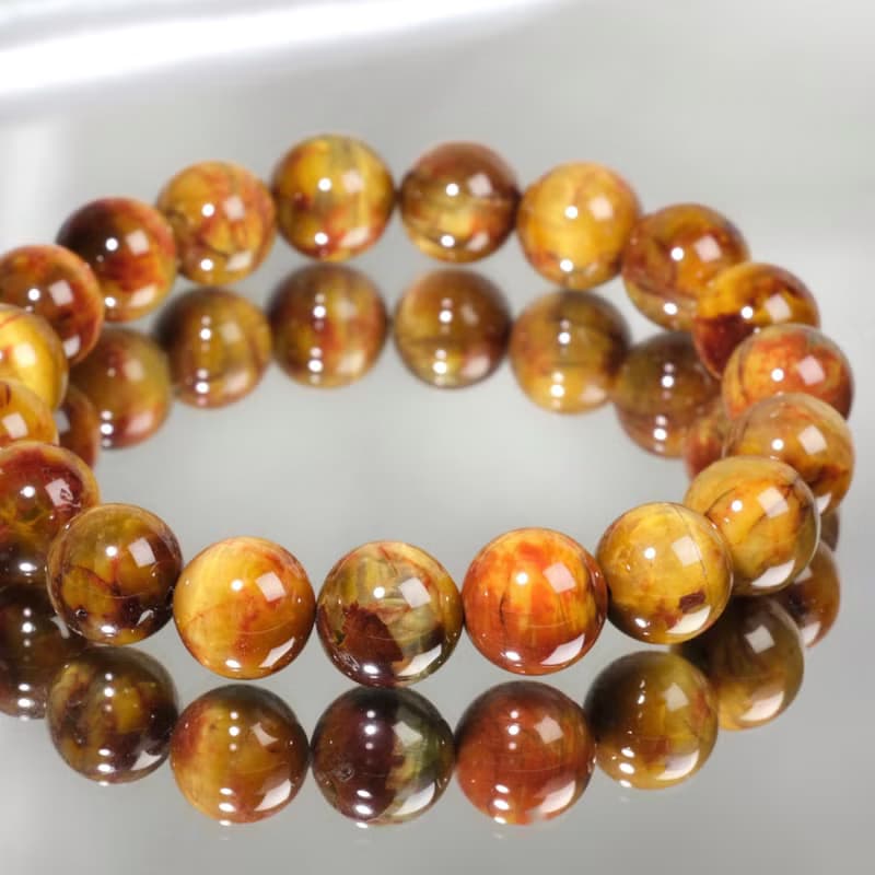 一圖一物│#412 10.5mm 沙漠夜空黃金彼得石水晶手鍊 開運招財