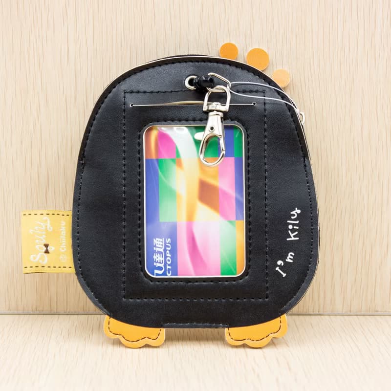 可愛企鵝Kily人造皮革零錢包連證件套及伸縮扣 - G008SQB