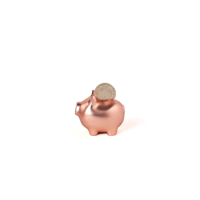 GOLDENPIG | 招財金豬 大豬小豬落御盤 霧玫瑰金
