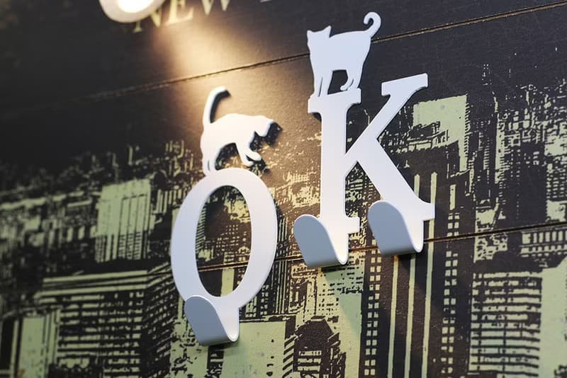 【OPUS東齊金工】當貓咪遇上數字7 - 掛勾(粉)/壁飾掛鉤/收納無痕