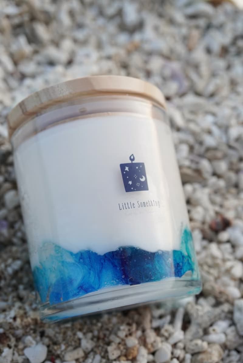 海洋療癒—香氛蠟燭。海浪容器蠟燭
