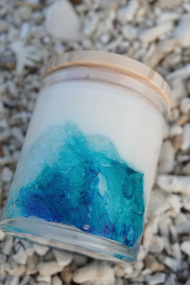 海洋療癒—香氛蠟燭。海浪容器蠟燭
