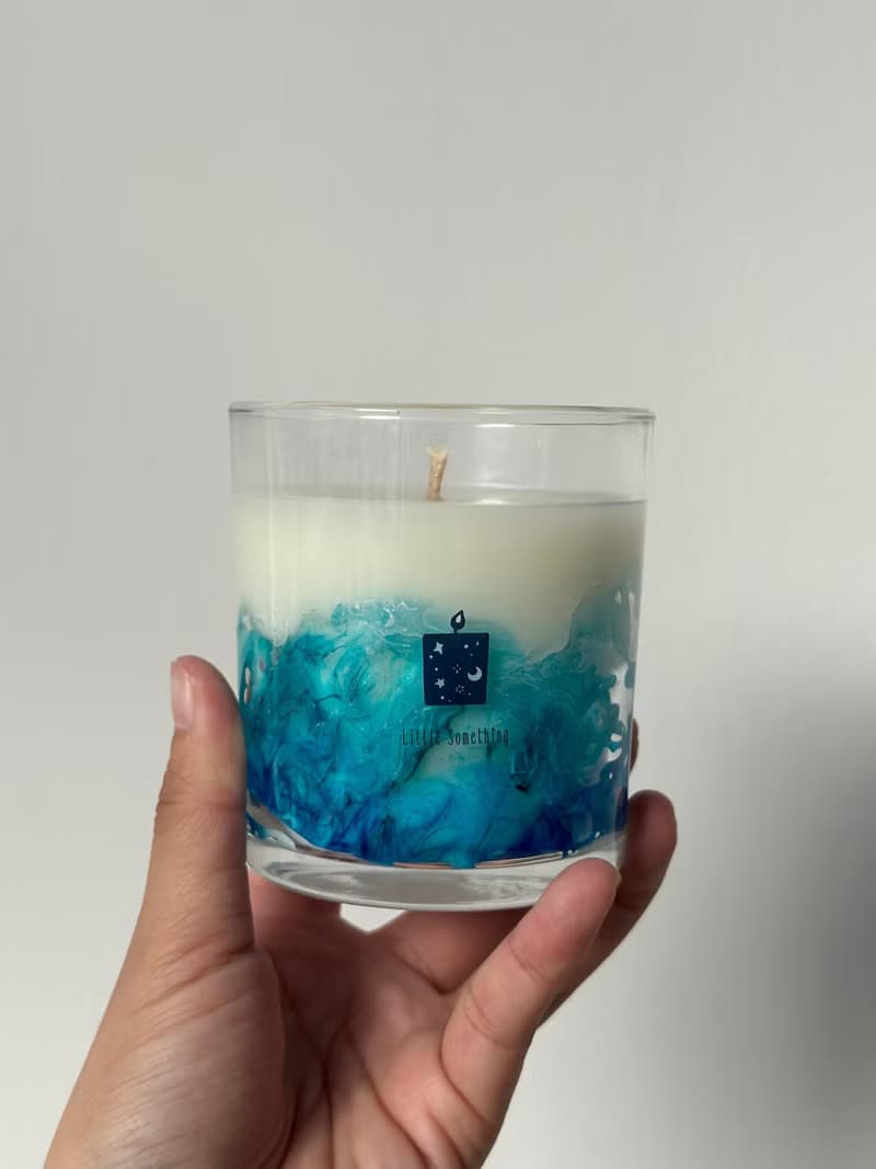 海洋療癒—香氛蠟燭。海浪容器蠟燭