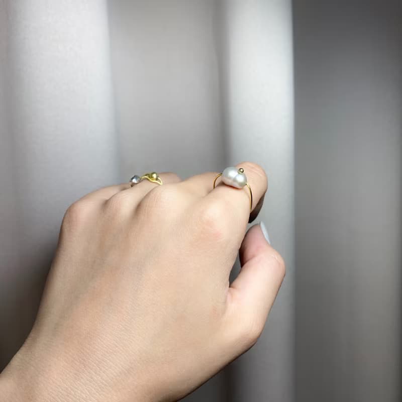 隱喻- 海潮 戒指 (鑲鑽)(銀線戒) Metaphor - Tidal Ring