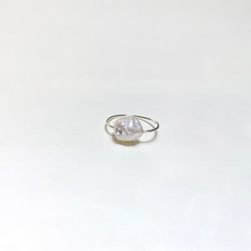 隱喻- 海潮 戒指 (鑲鑽)(銀線戒) Metaphor - Tidal Ring