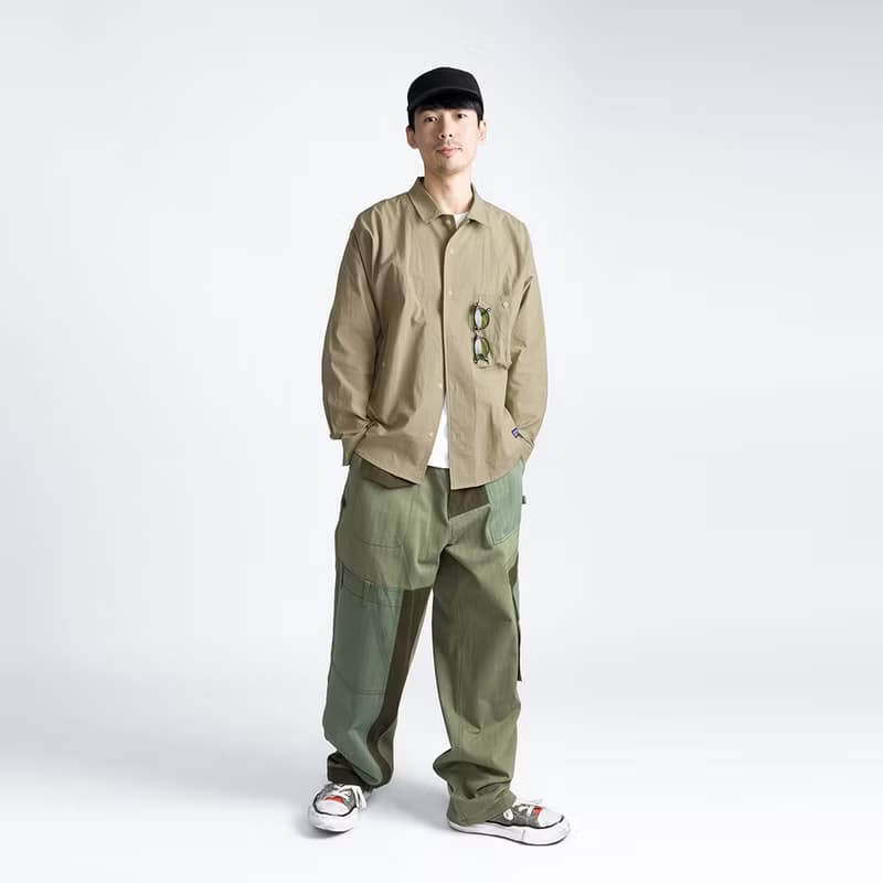 Work shirt 格子長袖多口袋寬松休閑工裝襯衫