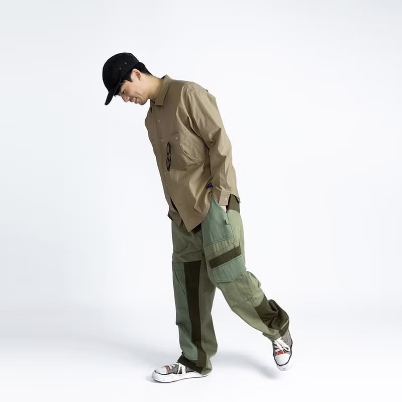 Work shirt 格子長袖多口袋寬松休閑工裝襯衫