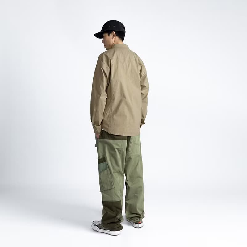 Work shirt 格子長袖多口袋寬松休閑工裝襯衫