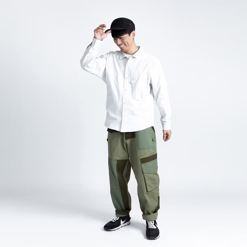 Work shirt 格子長袖多口袋寬松休閑工裝襯衫