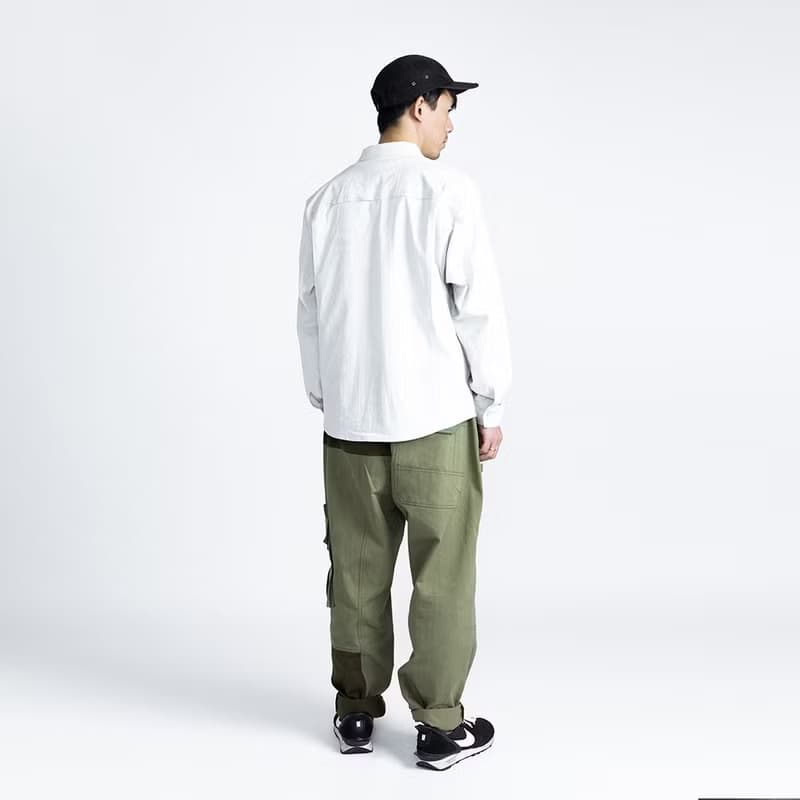 Work shirt 格子長袖多口袋寬松休閑工裝襯衫