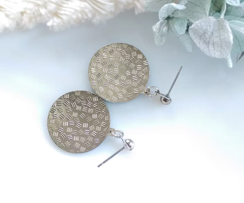 Vintage Jewelry 景泰藍 凱爾特結 綠底 耳勾 針式耳環
